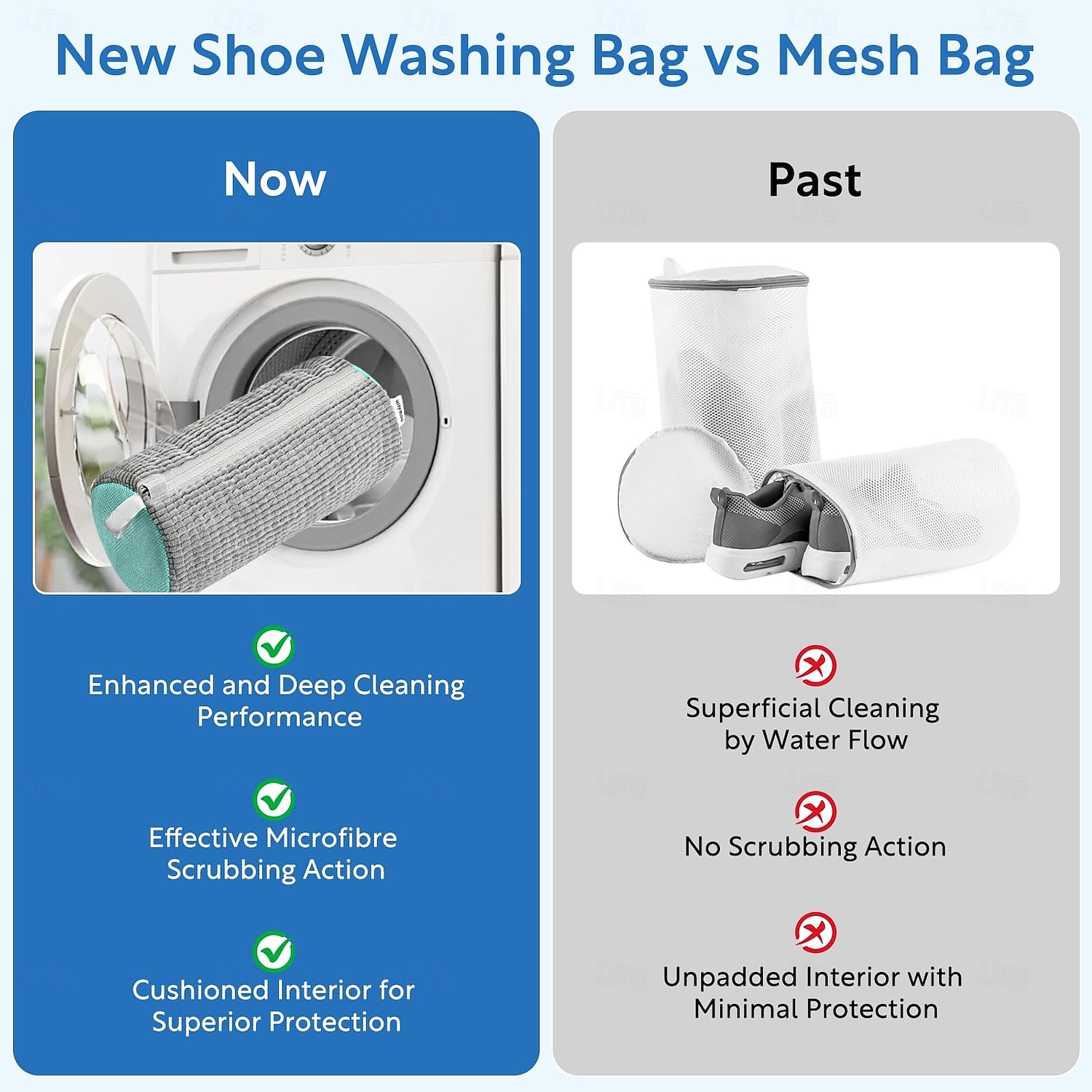 2-pack schoenwaszakken voor wasmachine, schoenreinigingszakken voor alle soorten schoenen, waszak voor wasmachine en droger 2026 - $21.99 –P5