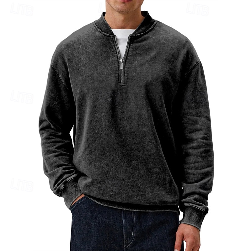 Per uomo Maglia Felpa con zip corta Nero Rosso Blu marino Verde scuro Viola Mezza zip Semplice Zip a un quarto Sport & Outdoor Quotidiano Ferie Poliestere Streetwear Essenziale Casual Primavera del 2026 a $22.99 –P1