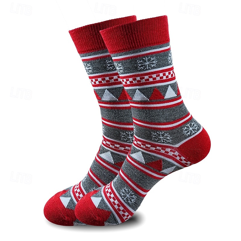 Hombre 6 pares Paquetes múltiples Calcetín Calcetines para correr Calcetines informales Calcetines de Navidad Multi Color Color Papá Noel Cada Árbol de Navidad Navidad Vacaciones Deporte Básico Medio 2025 - $9.99 –P6
