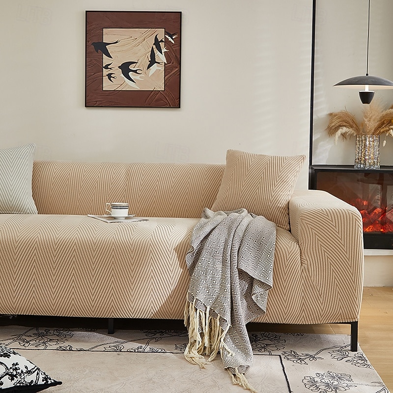 rugalmas jacquard szövet kanapéhuzat, stretch kanapéhuzat, szekcionált L alakú kanapéhuzat, sarokhuzat nappaliba, 1/2/3/4 üléses 2026 - $43.99 –P5