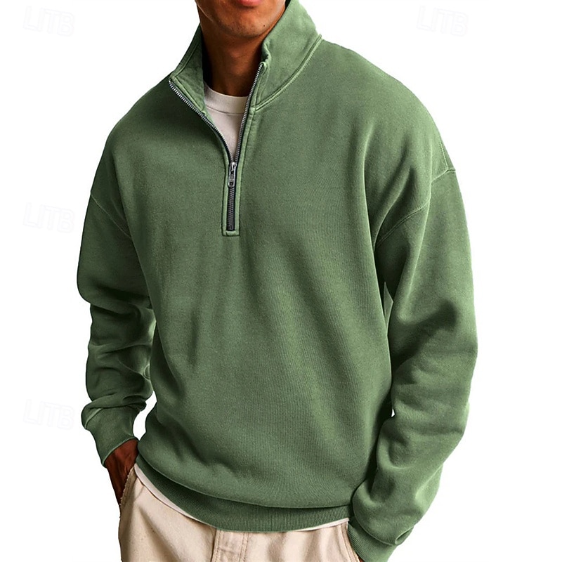 Homens Moletom Estacionar Moletom com zíper Azul Claro Colarinho Clerical Meio Zíper Tecido Zíper Casual Diário Desportos e Ar livre Roupa de rua Legal Roupa de Esporte Primavera & Outono Roupa de 2026 por $28.99 –P4