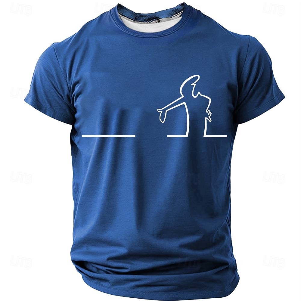 Maglietta grafica caricatura La Linea da uomo divertente minimalista pop culture a maniche corte nera del 2026 a $21.99 –P1
