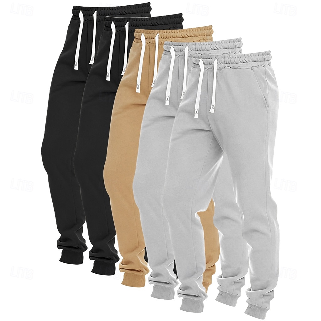 Herre Joggebukser Jogger Bukser Uformelle bukser Snorer Lomme Elastisk midje عادي Komfort Full lengde utendørs Daglig Enkel Klassisk Stil 1 2 2026 - $59.99 –P13