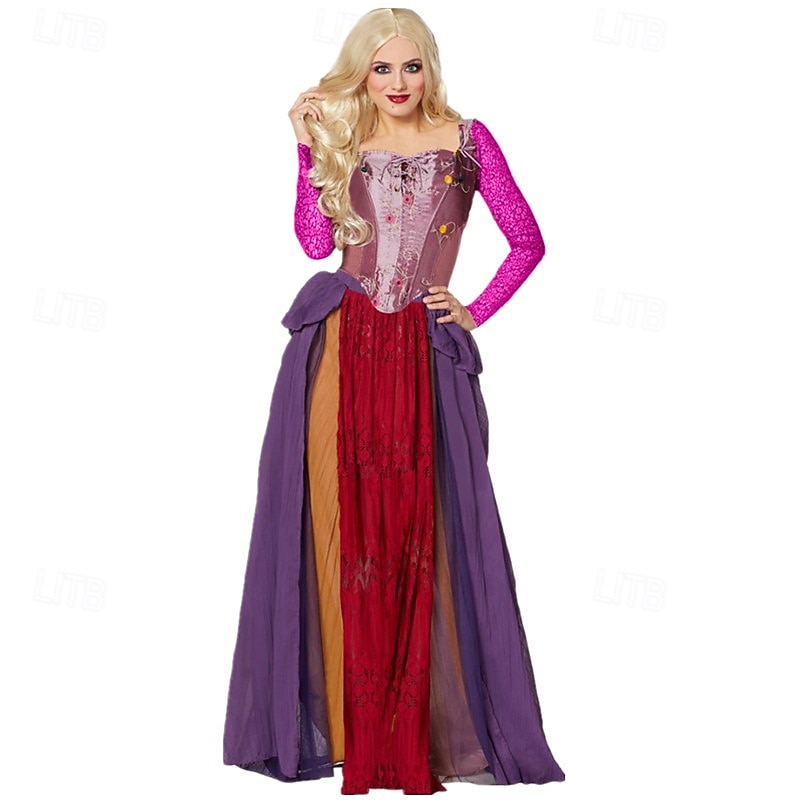 Magický chaos Čerodějnice Sarah Šaty Cosplay kostým Geleneksel Přechodný for Dámské Dospělé předvečer Všech svatých Karneval Plesová maškaráda Večírek Plesová maškaráda 2026 - $79.99 –P4