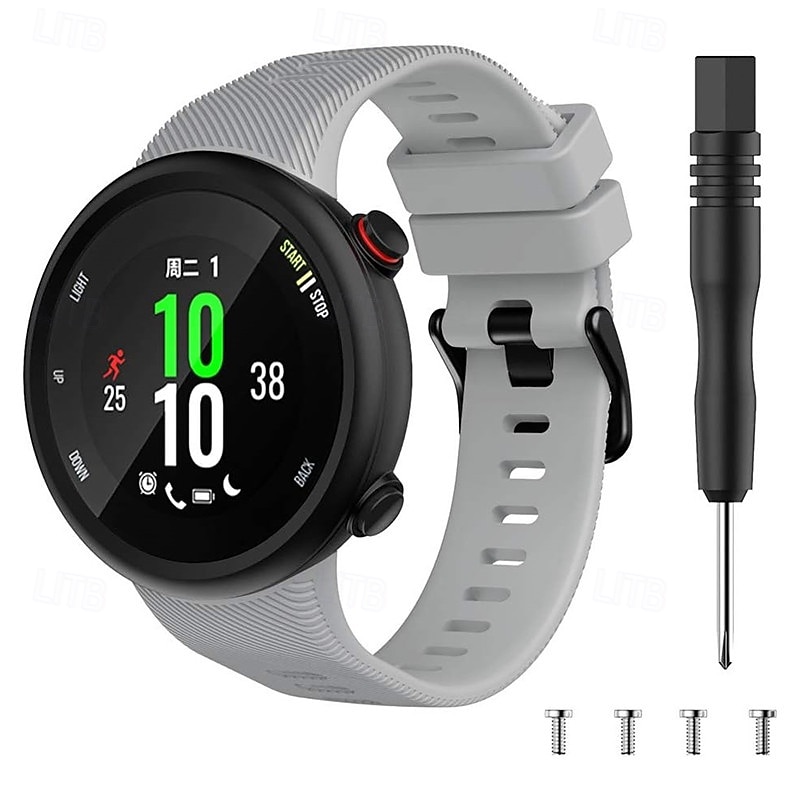 Pásek hodinek pro Garmin Forerunner 45/45s Silikon Výměna, nahrazení Popruh Nastavitelný Sportovní značka Moderní spona Náramek 2026 - $14.99 –P7