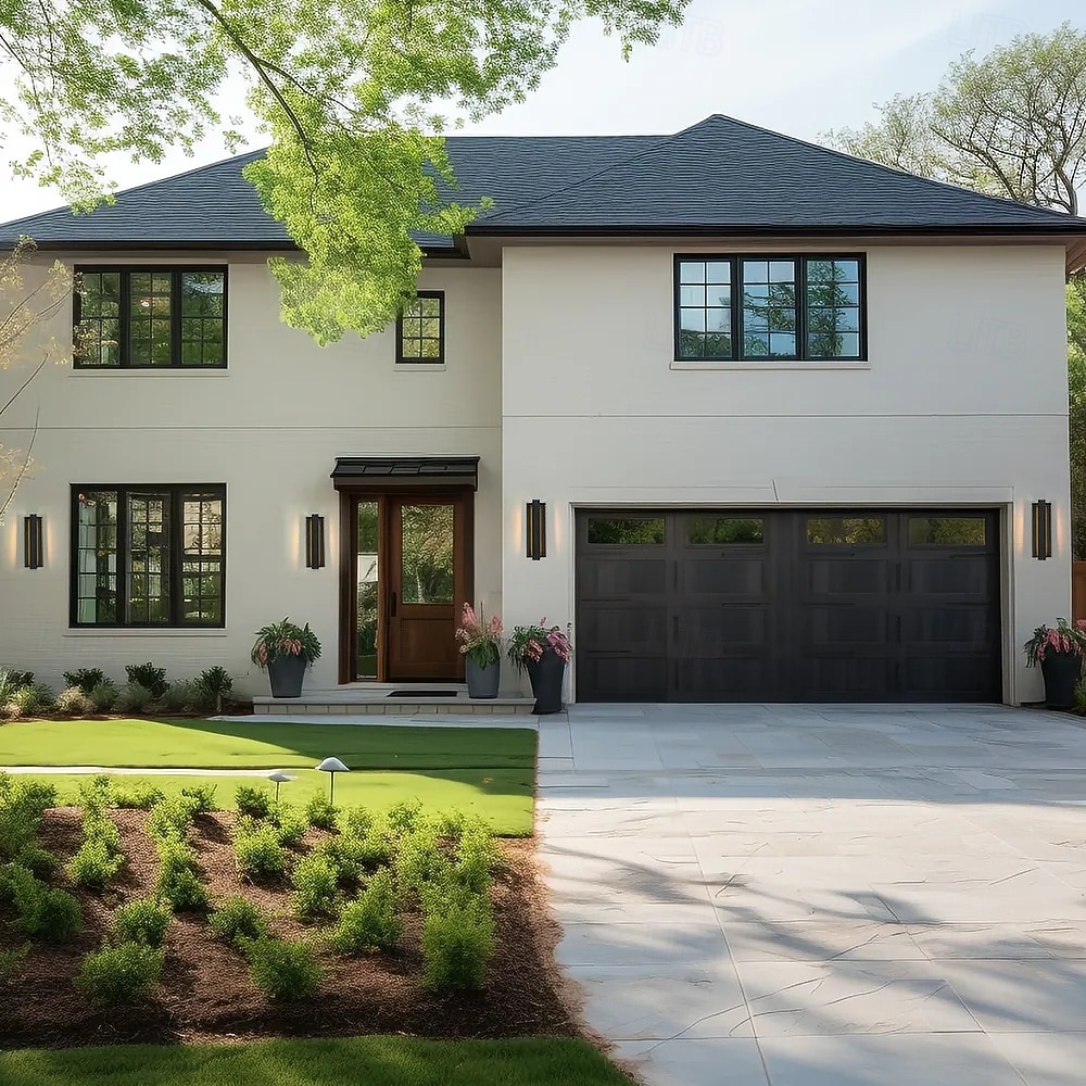 applique da parete moderna a LED per esterni nera del 2026 a $190.99 –P8