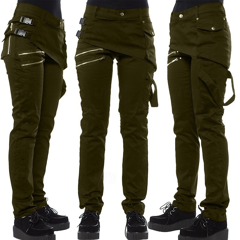 Women's Skinny Chinos Fashion Streetwear Casual Full Length High Waist Plain Pocket Comfy Soft Comfortable Inelastic Outdoor Street Army Green Black Red Spring Fall Winter Regular Fit 2026 - $49.99 –P3