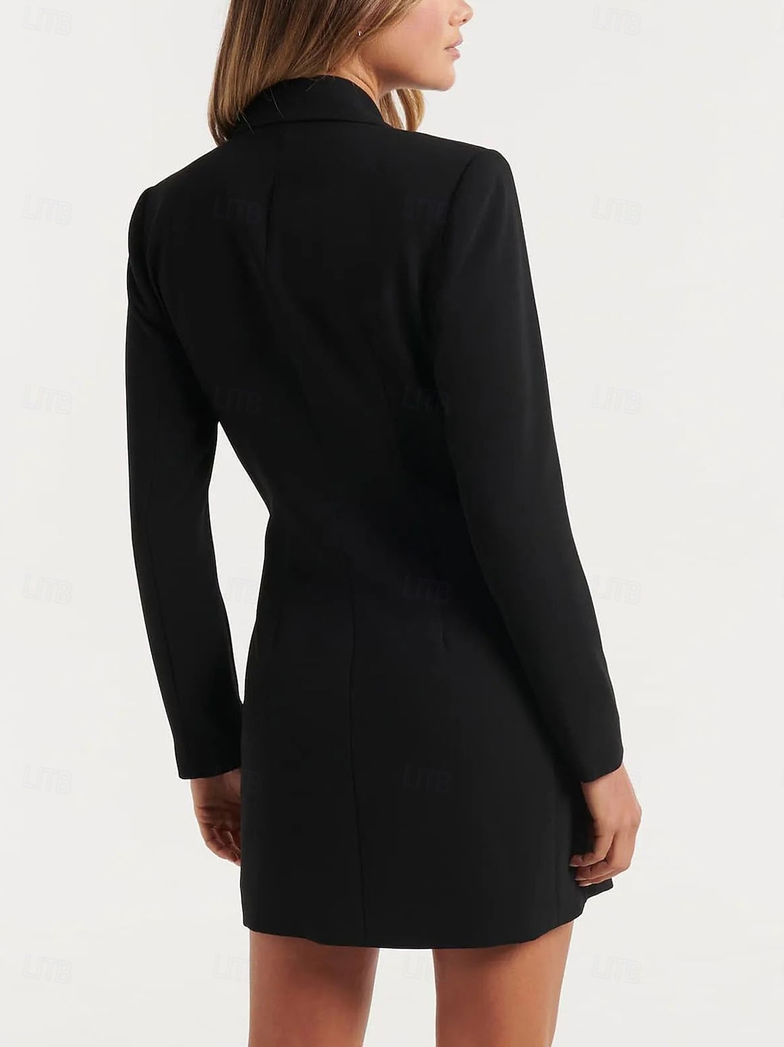 Per donna Mini Abito Abito blazer Moda Moderno Ufficio Uscire Vestibilità regolare Semplice Manica Lunga Scollo a V Nero Verde militare Primavera Autunno del 2026 a $36.99 –P2