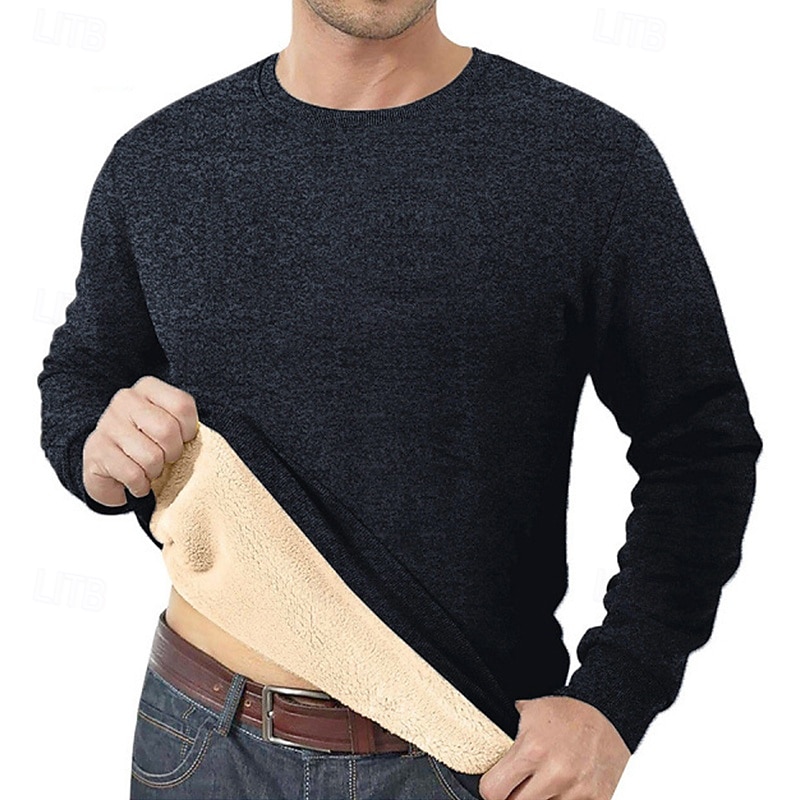 Bărbați Jacquard Hanorca Hanorac din lână Hanorac cu căptușeală din fleece Roșu Vin Albastru denim Negru Bleumarin Gri Stil Nautic Simplu Texturat Sporturi & Exterior Casual Zilnic Șic Stradă Misto 2026 - $18.49 –P2