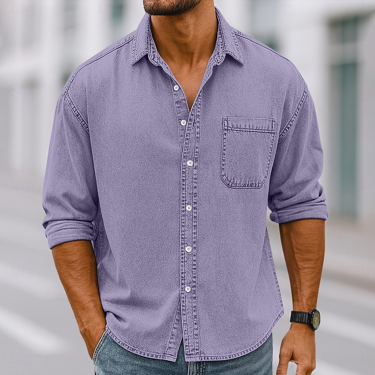 Homens Camisa Social Camisa casual camisa vintage camisa de botão Vinho Azul Marinha Manga Longa Tecido Lapela Casual Streetwear Bolsos Roupa Algodão Elastano Vintage Moda Retro Vintage de 2026 por $31.99 –P1