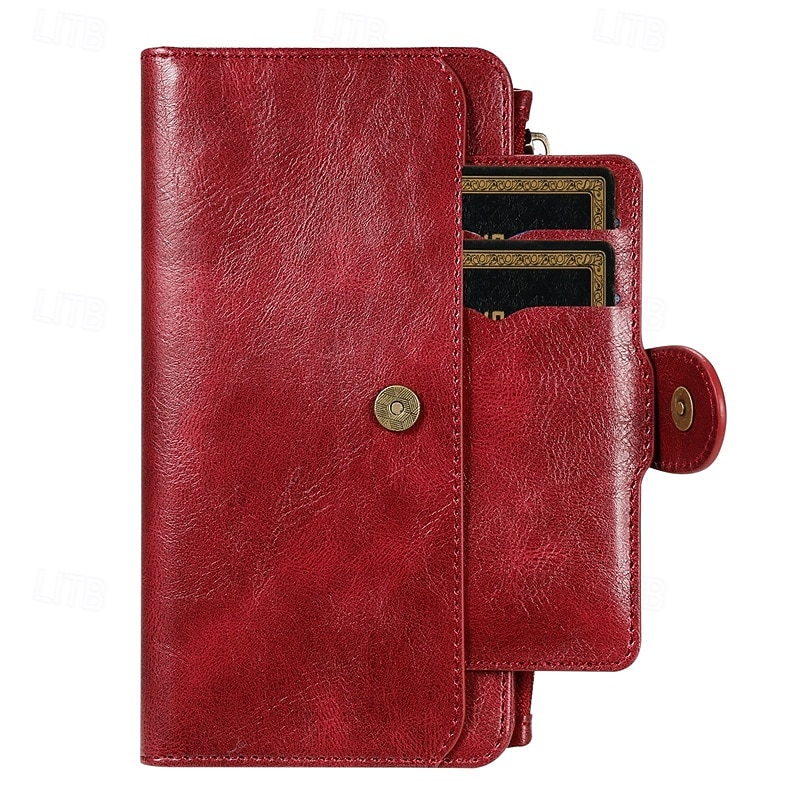 телефон Кейс для Назначение iPhone 17 Pro Max 17 Air Кошелек для карт Откидная крышка Магнитный Откидная подножка Разъем для карты Ретро ТПУ Кожа PU 2026 - $28.99 –P12