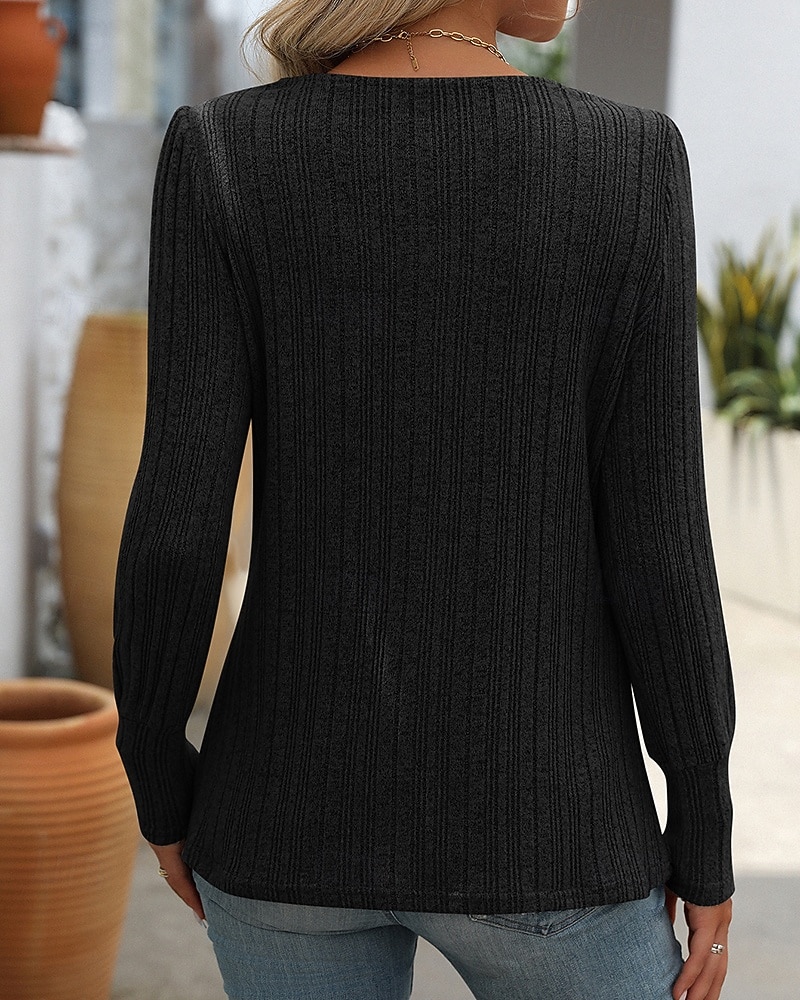 Women's Solid Colored Pullover Sweatshirt Casual Tops Fall / Winter Buttons Long Sleeve Athleisure Outdoor Holiday Black Army Green Blue Sportswear Activewear 2026 - $23.99 –P15
