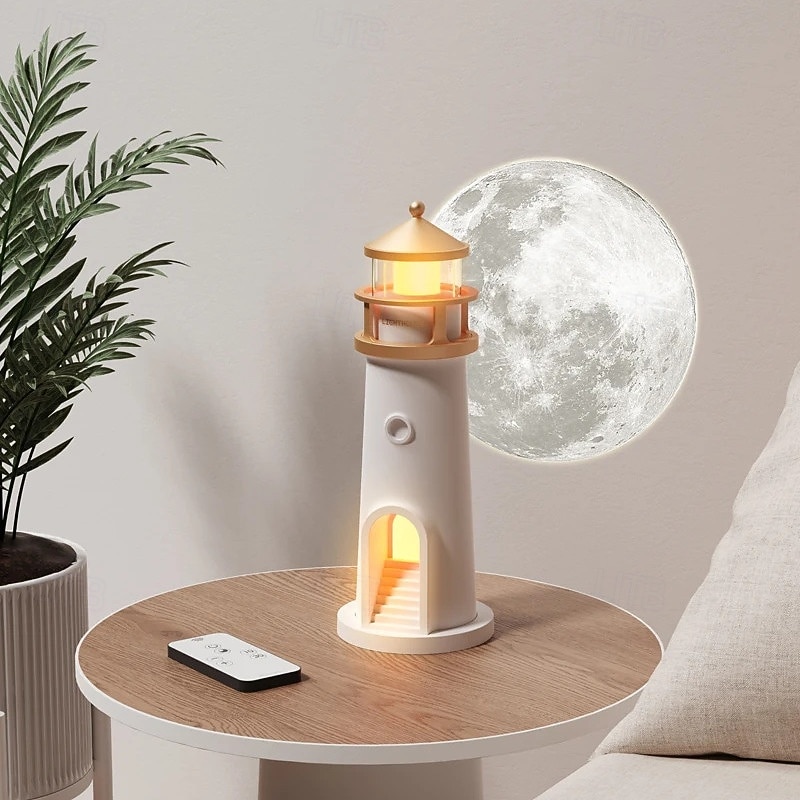 Moon Lamp Projection Lighthouse Lamps Night Light Remote Control Bluetooth Music Motion Ambient Lights Xmas Birthday Valentine's Day Gift 2026 - $39.99 –P9