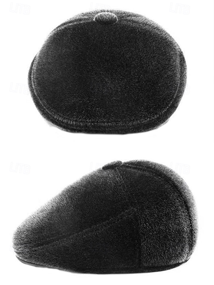 Voor heren Fedora Hoed Zwart Donker Grijs Polyesteri Nepbont Warm Vintage Stijlvol Herfst Winter 2026 - $9.99 –P8