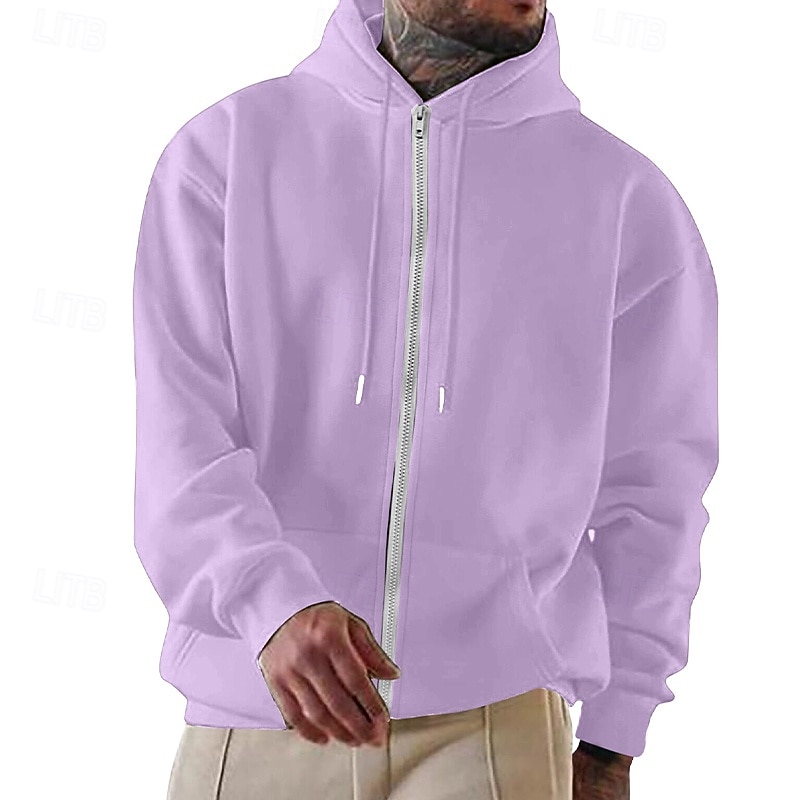 Men's Hoodie Full Zip Hoodie Pullover Hoodie Sweatshirt Fleece Hoodie Wine Red Hooded Plain Zipper Casual Daily Sports & Outdoor Streetwear Cool Sportswear All Seasons Clothing Apparel Hoodies 2026 - $24.99 –P2