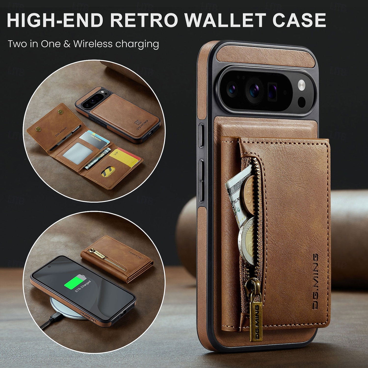 Phone Case For Google Pixel 10 Pro XL Pixel 10 Pro Pixel 9 Pro Pixel 9 Pro XL Pixel 8 Pro Pixel 8 Pixel 9 Back Cover Shockproof Retro TPU PC PU Leather 2025 - $19.99 –P2