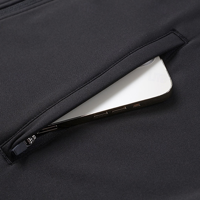 Męskie Kolorowy blok Kurtka sportowa Jesień / Zima Kaptur Długi rękaw Athleisure Ochrona przed słońcem Lekki Siłownia Piesze wycieczki Bieganie Trening Joga Czarny Niebieski Ciemnoniebieski Odzie 2026 - $40.99 –P18