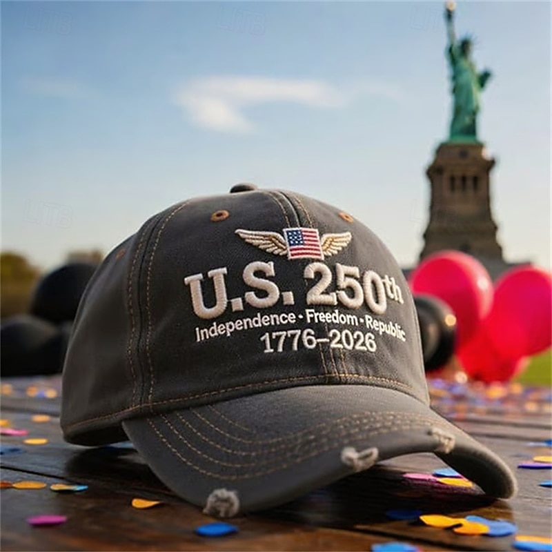 Homens Boné de beisebol Chapéu de sol Chapéu de caminhoneiro Vermelho Azul Poliéster Bordado Moda Casual Férias Diário Letra American US Flag Ajustável Filtro Solar Respirável de 2026 por $14.99 –P2