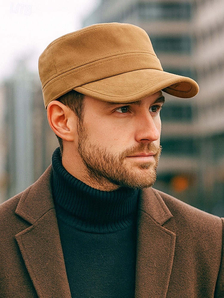 berretto da uomo in pelle scamosciata: cappello da baseball in morbido tessuto, elegante e comodo, con cinturino regolabile, perfetto per uscite informali e attività all'aperto del 2026 a $14.99 –P2