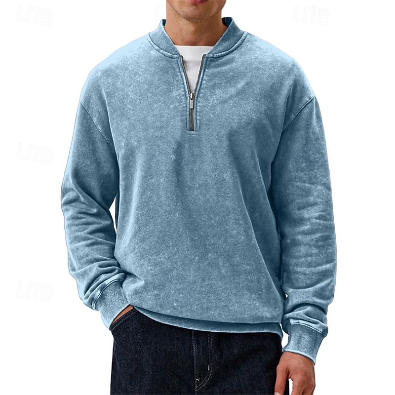 Per uomo Maglia Felpa con zip corta Nero Rosso Blu marino Verde scuro Viola Mezza zip Semplice Zip a un quarto Sport & Outdoor Quotidiano Ferie Poliestere Streetwear Essenziale Casual Primavera del 2026 a $22.99 –P8