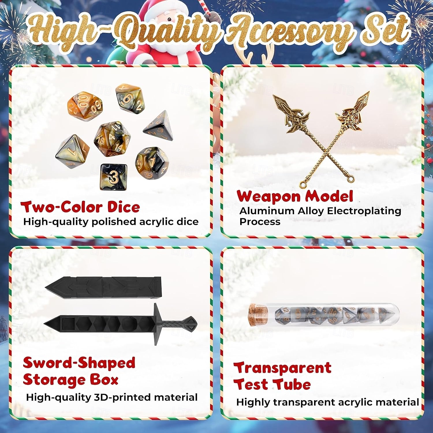 calendário do advento de natal 2025, conjunto de dados misteriosos dnd calendário do advento de férias 24 dias, surpresa d &d presentes, adequado para RPG de masmorras e dragões, mtg, jogo de mesa de de 2025 por $39.99 –P4