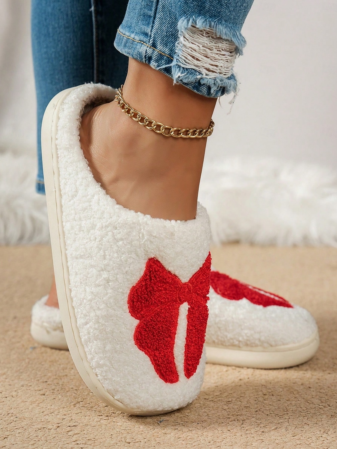 Pantofole natalizie per donne e uomini, leggere, in memory foam