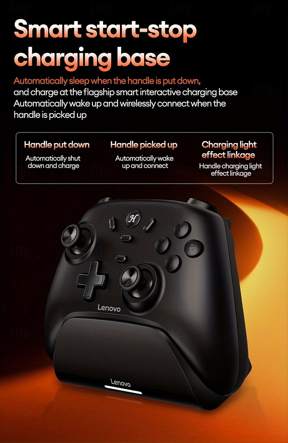 Беспроводной игровой контроллер Lenovo S07 отлично совместим с несколькими платформами, обеспечивает высокоточное управление, портативный, удобный дизайн, стильный внешний вид, подходит для игр на ПК, 2026 - $43.99 –P8