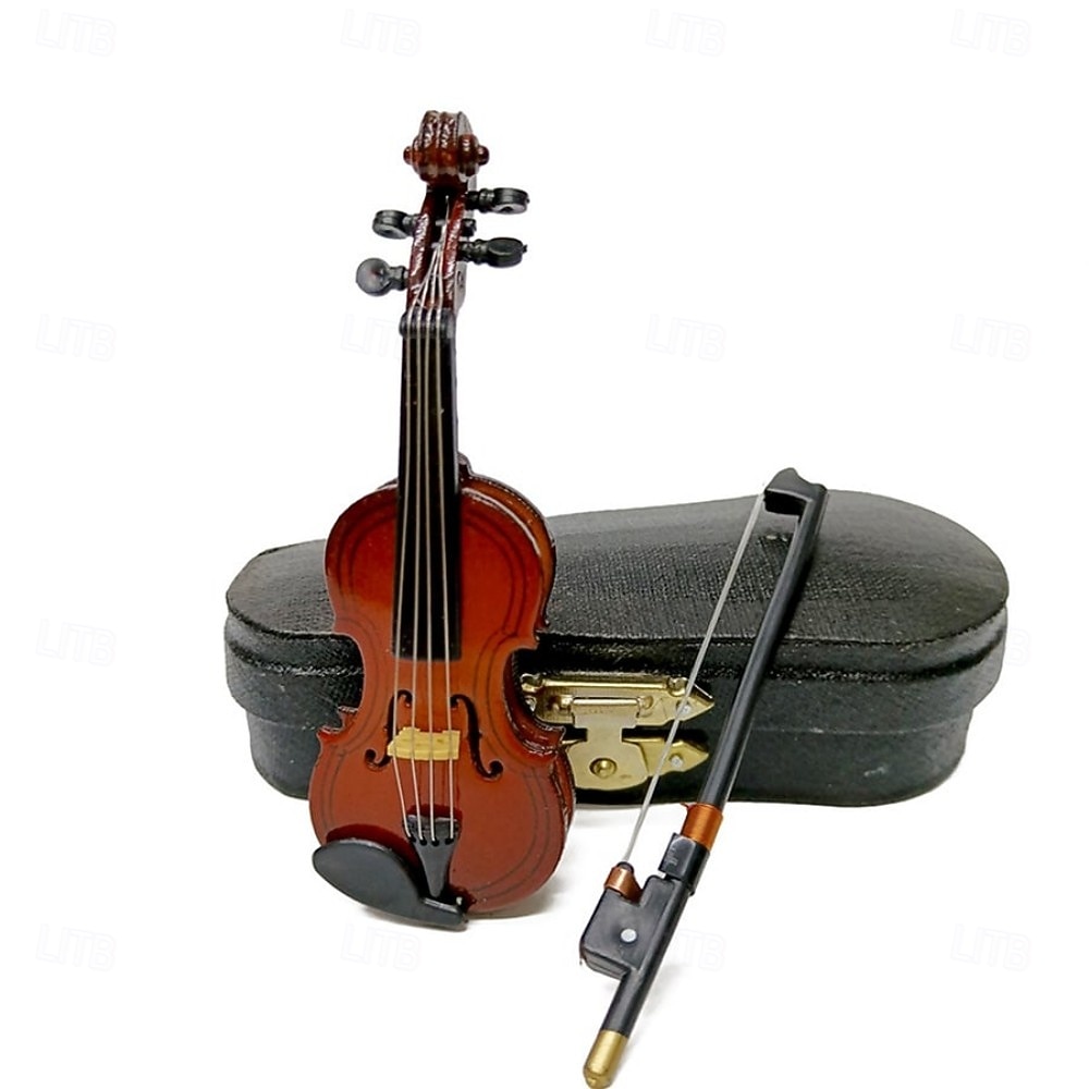 Estatueta de violino minúscula tocável, ornamento de modelo de violino em miniatura feito à mão, mini instrumento musical, presente de Natal para professores de escola de música, formatura, escritório de 2026 por $21.99 –P5