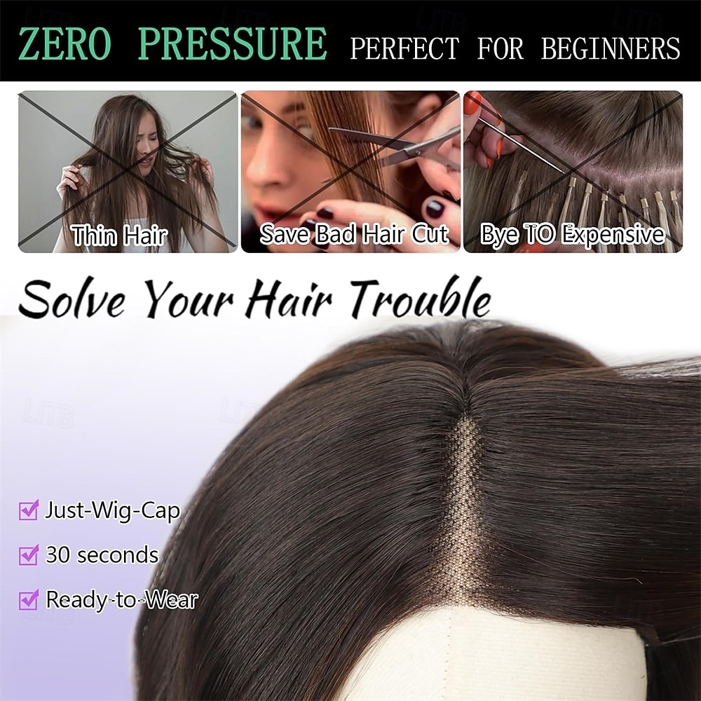 Женский парик карамельно-коричневого цвета длиной 14 дюймов с мелированием — волнистый парик длиной до плеч с предварительно выстриженными волосами на кружеве, пробор посередине, натуральный волнистый 2026 - $21.99 –P5