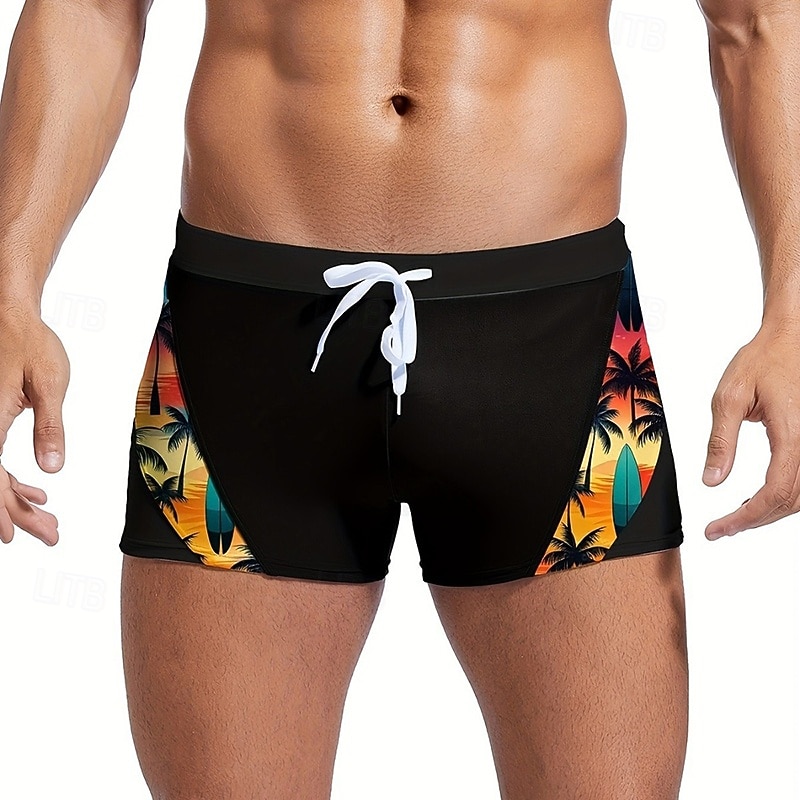 Hombre Bañador Natación Corto Bañadores Pantalones Bañadores de traje de baño Retazos Correa Eslático Transpirable Prendas de abajo Surf Bikini Buceo Verano 2026 - $10.49 –P1