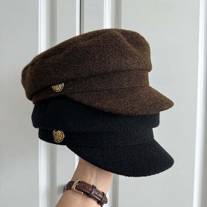 Hats Wool Beret Hat Wedding Holiday Tea Party Horse Race Cocktail Elegant Vintage With Metallic Buckle Headpiece Headwear 2026 - $22.99 –P1