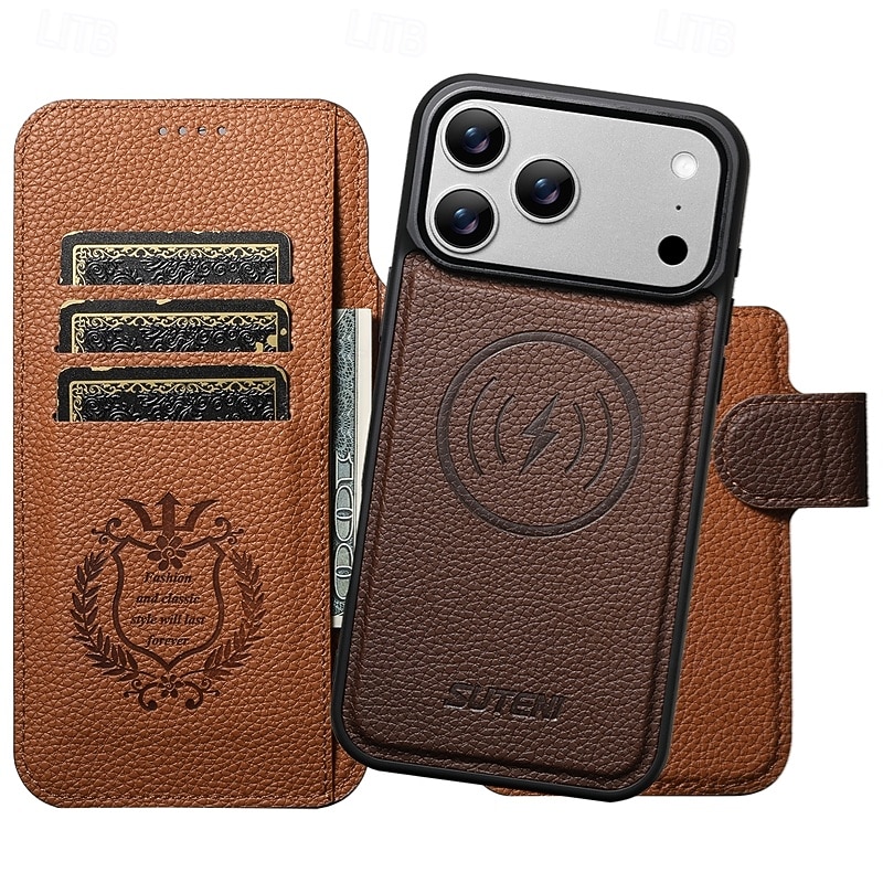 2025年 電話 ケース 用途 iPhone 17 Pro Max 17 16 15 14 Pro Max 13 Pro Max バックカバー 耐衝撃 レトロ風 PUレザー  コレクション – $13.99 –P6