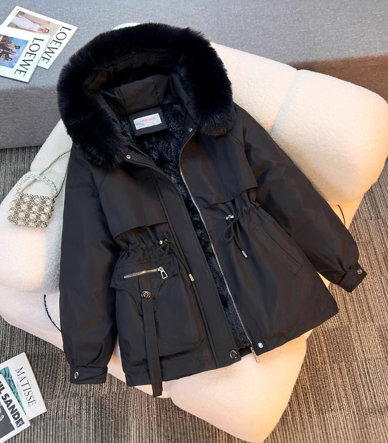 Γυναικεία Χειμερινό παλτό Αδιάβροχη Αντιανεμικό Τσέπη Γούνινος γιακάς Καθημερινά Causal Κανονικό Με Κουκούλα Κανονικό Μακρυμάνικο Εξωτερικά ενδύματα Μαύρο Καφέ Χακί Φθινόπωρο Χειμώνας 2026 - $45.99 –P5