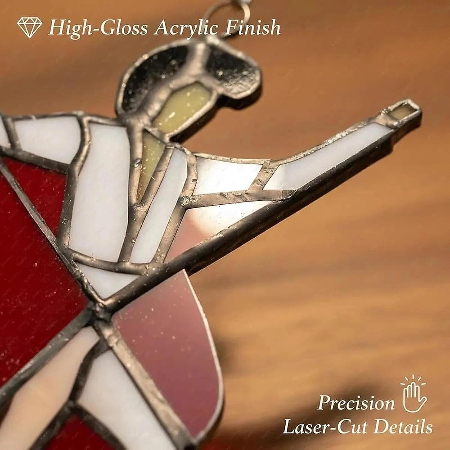 Dancing King Pattern, Handmade Stained Spinner Kinetic Acrylic Hanging Decor, DIY Sunlight Catcher Memphis Melody Spinner for Garden Yard, Porch, Window Decoration 2025 - $15.99 –P9