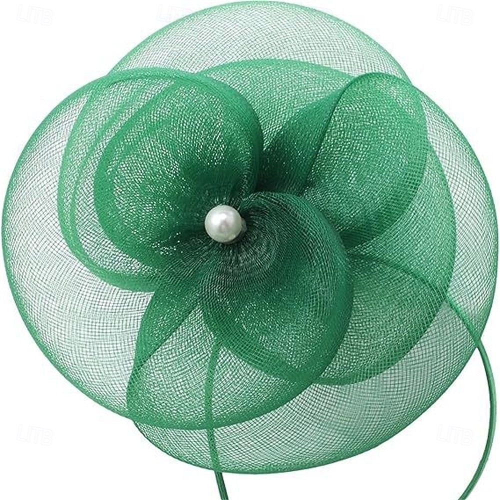 Fascinadores Tule Pérola Chapéu Fedora Casamento Festa de Chá Corrida de cavalos coquetel Elegante Vintage Com Perola Imitação Capacete Chapéu de 2026 por $17.49 –P4
