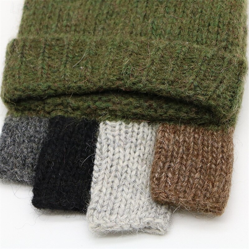 2026年 男性用 1ペア ハーフフィンガー ウインター ニット手袋 ファッション 近代の 手袋 保温 編み カラーブロック 秋 ブラック グリーン ライトグレー ダックグレー  コレクション – $22.99 –P7
