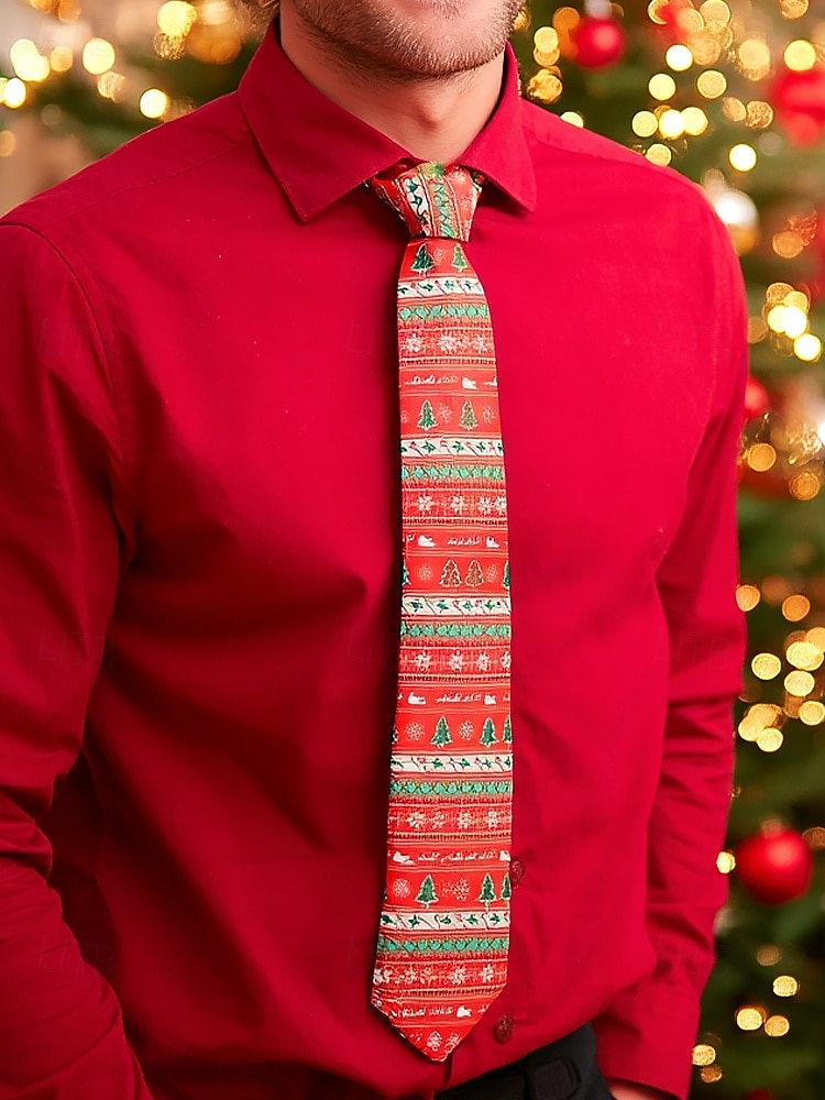 Cravates de Noël pour hommes – cravates de vacances amusantes et festives avec Père Noël, rennes, arbres et flocons de neige, parfaites pour les fêtes de Noël, les cadeaux et les célébrations saisonnières de 2026 ? $11.99 –P2