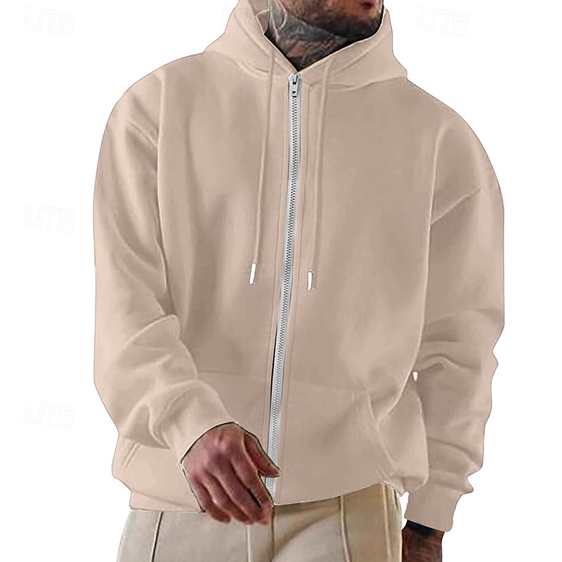 Men's Hoodie Full Zip Hoodie Pullover Hoodie Sweatshirt Fleece Hoodie Wine Red Hooded Plain Zipper Casual Daily Sports & Outdoor Streetwear Cool Sportswear All Seasons Clothing Apparel Hoodies 2026 - $24.99 –P12