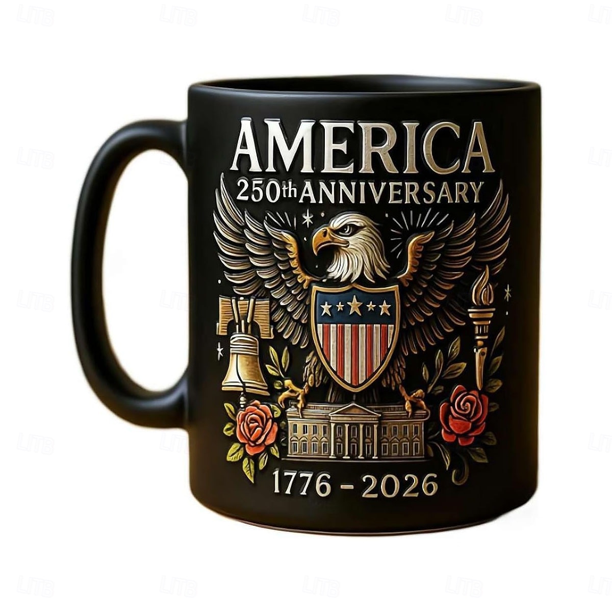 Caneca comemorativa do 250º aniversário dos EUA, caneca de cerâmica de 11 onças para café comemora o 250º aniversário dos Estados Unidos, a águia e a bandeira simbolizam o decorador patriótico, de 2026 por $22.99 –P10