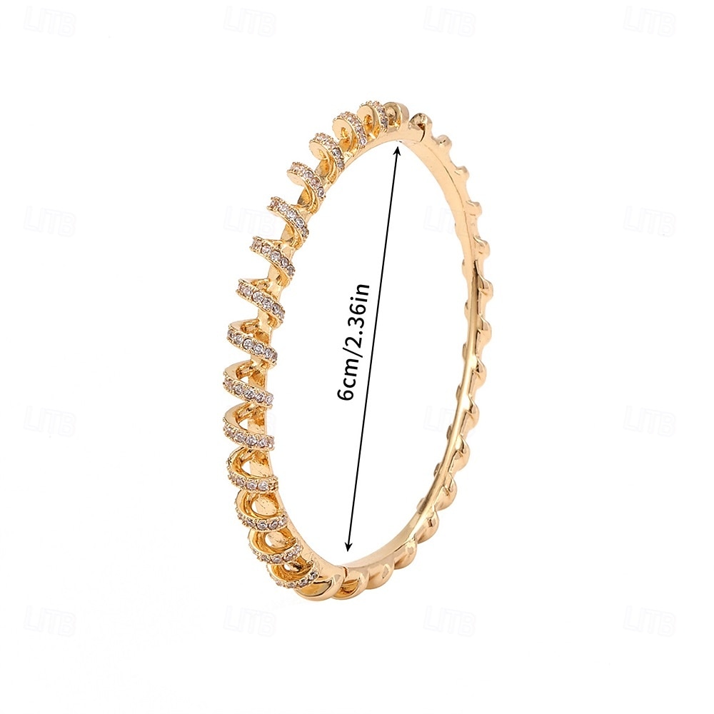 Zircon Classic Mini Elegant Personalized Simple Trendy Chrome Bracelet Jewelry Silver / Golden For Wedding Party Engagement Prom 2026 - $22.99 –P5