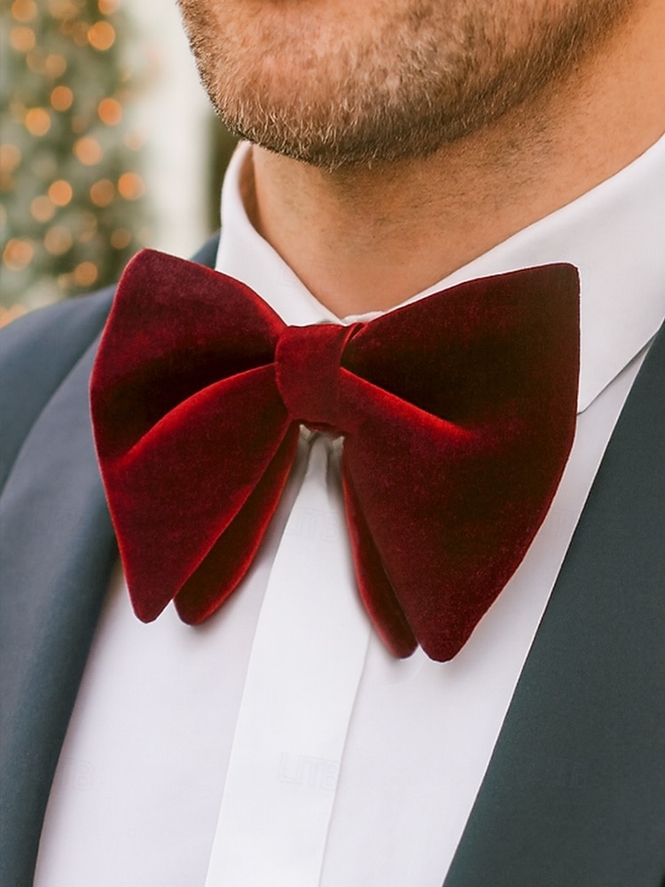 Pánský sametový motýlek, elegantní luxusní motýlek na formální nošení, perfektní vánoční dárek v několika barvách 2026 - $11.99 –P2