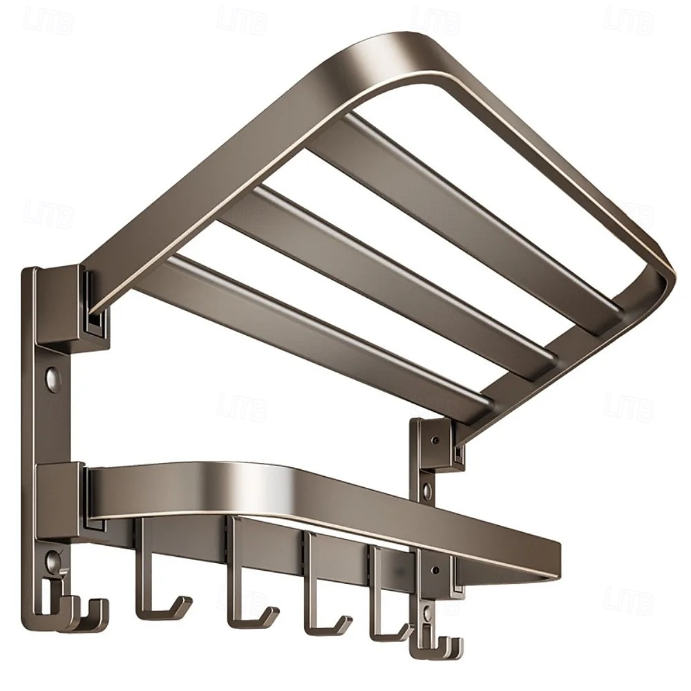 Bath Towel Rack Wall-Mounted No-Drill Shower Curtain Hook Assembly Bathroom Shower Room Vanity Rack 2026 - $28.99 –P4