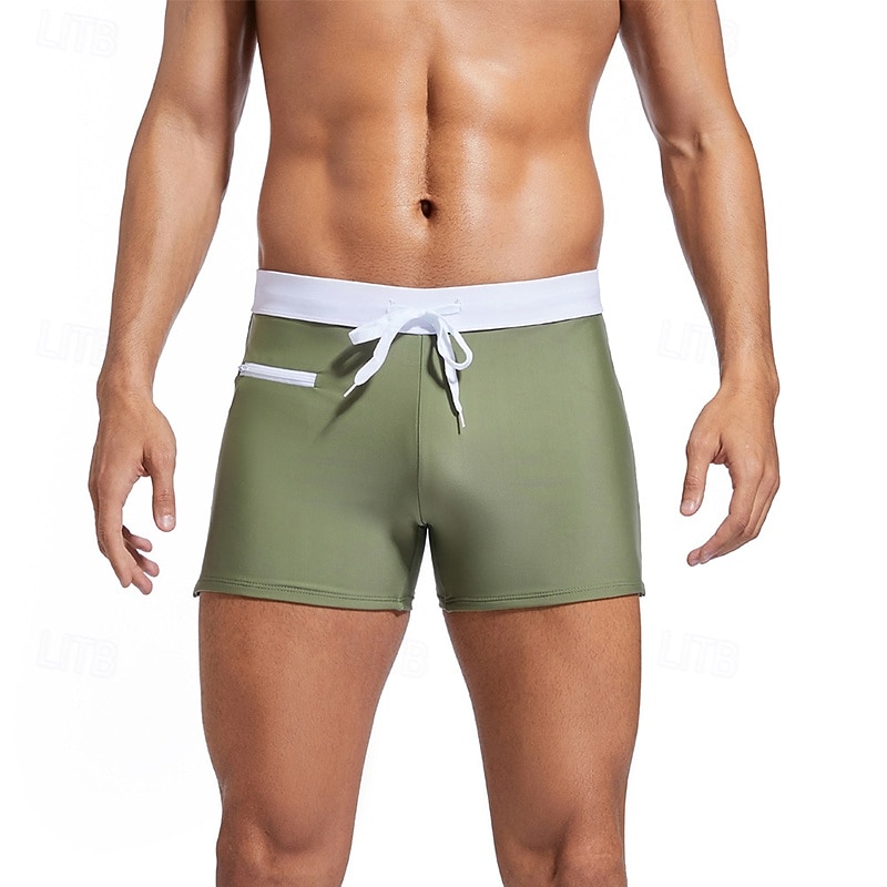 Bărbați Pantaloni Scurți de Înot Boxeri înot Costume de baie pentru costume de baie Mată Buzunar cu Fermoar Elastic Respirabil Pantaloni Surfing Bikini Scufundare Vară 2026 - $11.49 –P6