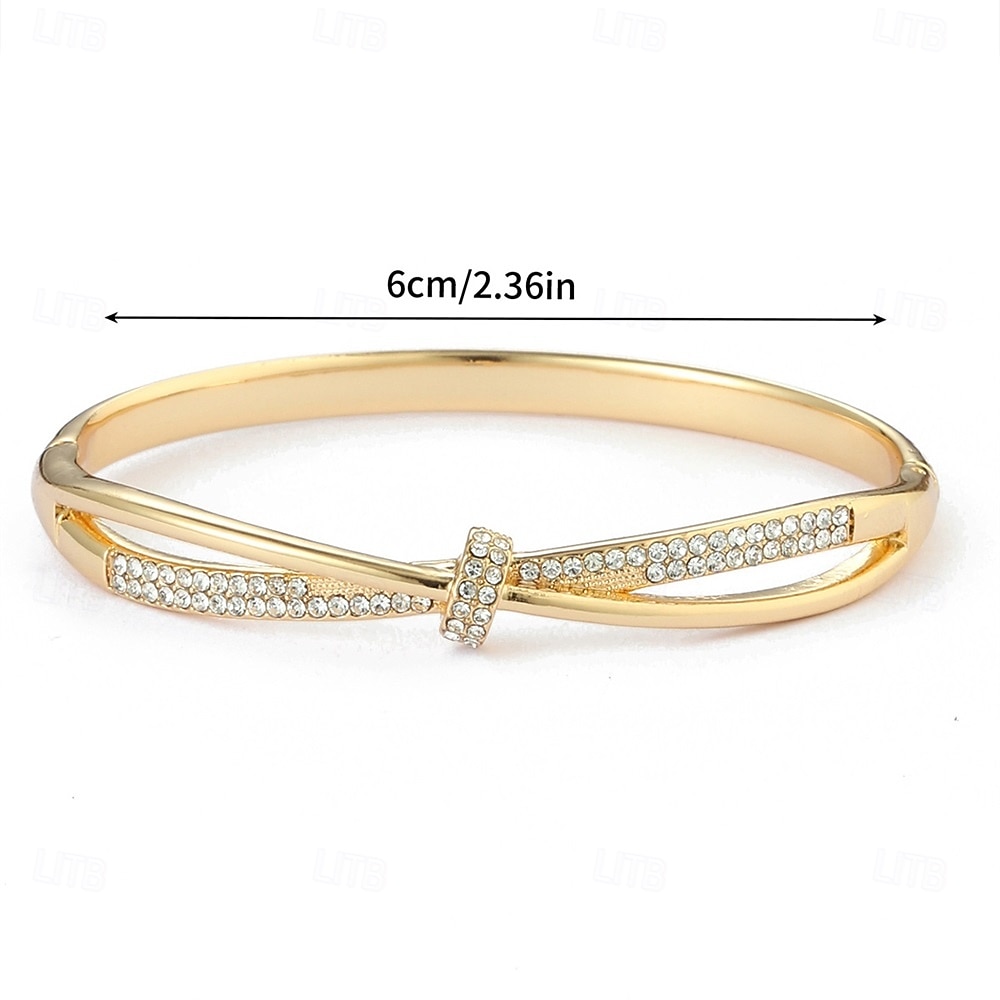 Zircon Vintagestil Klassisk Alfabetet form söt stil Personlig Enkel Krom Armband Smycken Silver / Guld Till Bröllop Fest Förlovning Bal 2026 - $10.99 –P5