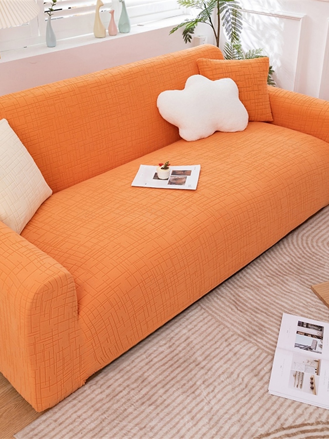 1 Piece Jacquard Wear-Resistant Elastic Sofa Cover – Solid Color Premium All-Season Universal Thickened Anti-Slip Slipcover, Suitable for L-Shaped and 1/2/3/4-Seater Sofas 2026 - $104.99 –P18