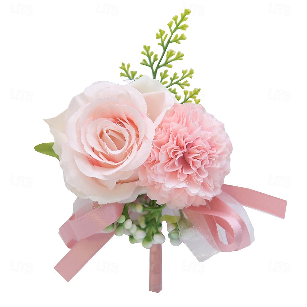 Fiori da polso da sposa Fiore all'occhiello Matrimonio / Evento / Festa Tessuti Floreale del 2026 a $17.49 –P5