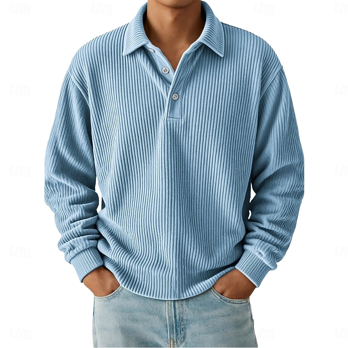 Per uomo Camicia di Velluto a Coste Testurizzato Casuale Sportivo Bavero Manica Lunga Moda Essenziale Blocco di colori Bottoni Caldo Autunno Primavera & Autunno Vestibilità regolare Nero Blu scuro del 2026 a $22.99 –P2