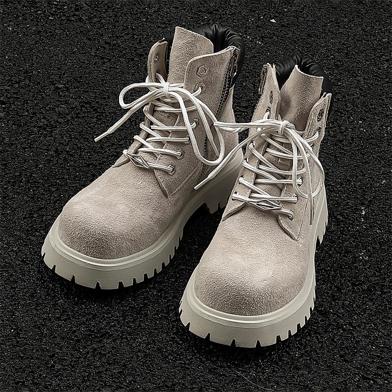 Ανδρικά χακί σουέτ μποτάκια εργασίας μέχρι τον αστράγαλο με στιβαρή σόλα και απαλή εσωτερική επένδυση, ελαφριά, casual μπότες εξωτερικού χώρου για φθινοπωρινή και χειμερινή χρήση. 2026 - $79.99 –P13