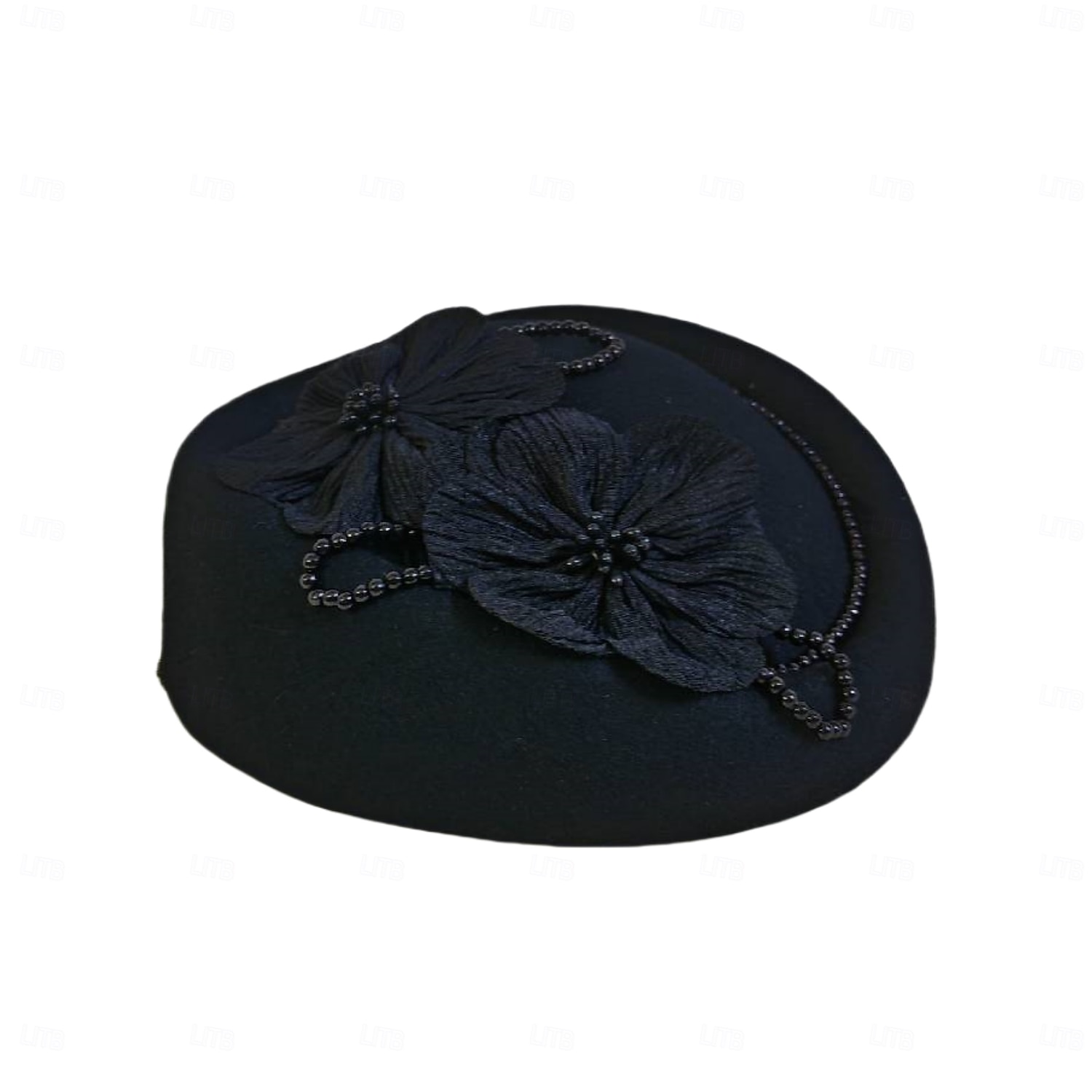 hoed 100% Wol Damesbaret Bruiloft Teaparty Elegant Bruiloft Met Nep Parel Bloemen Helm Hoofddeksels 2026 - $45.99 –P12