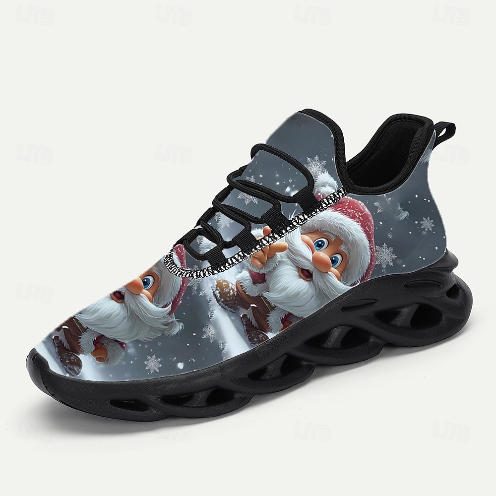 Tênis masculino com estampa de elfo de Natal – design divertido com espírito festivo, ideal para uso casual e festas de fim de ano de 2026 por $34.99 –P3